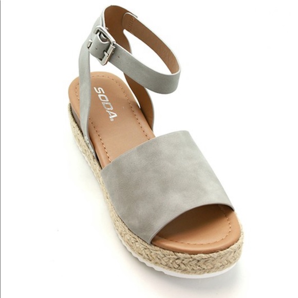 ‼️CLEARANCE‼️ Gray Espadrille Sandals - Picture 4 of 6